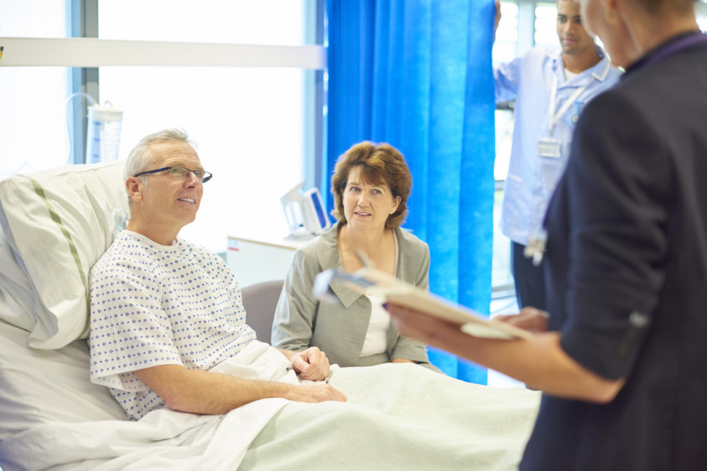 doctor bearing good news