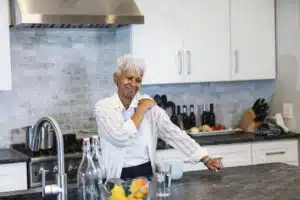 Senior African-American woman with tendonitis